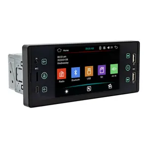 Reproductor Multimedia con pantalla IPS HD de 5 pulgadas para coche, autorradio estéreo 1DIN con Audio <span class=keywords><strong>RCA</strong></span>, BT 5,0, USB, carga rápida, TF, FM, Aux-in, MP5 - Product Image 1