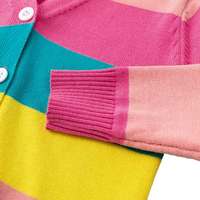 Suéter personalizado niños cárdigan niños fiesta invierno otoño Color bloqueo tiras manga larga Niño niña prendas de punto Europa y América