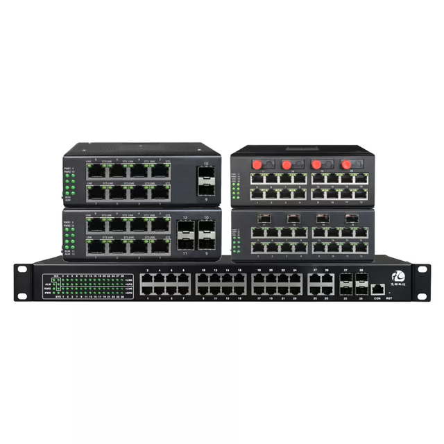 Best Quality Industrial Network Switch 24 Port Managed Industrial Ethernet Switch Hot Selling Network Switch Gigabit