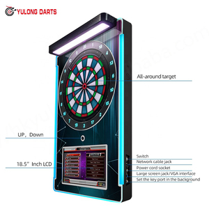 YuLong MINI-5 <b>Darts</b> Machine with Coin Operated LED Screen Brass & Metal Construction - Product Image 3