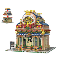 Baka 33202 Nuevo Set de Bloques de Construcción de Arquitectura Educativa Modelo de Casa de Donuts Street View para Niños
