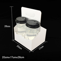 Boîte à emporter pour thé à bulles, porte-gobelet en papier pour café, plateau porte-gobelets à 6 compartiments, plateau porte-gobelets en papier pour café