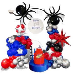 Set di <span class=keywords><strong>Palloncini</strong></span> a Tema Supereroe Ragno Rosso Blu Nero per Decorazioni Festa di Compleanno per Ragazzi, Fornitura all'Ingrosso - Product Image 5