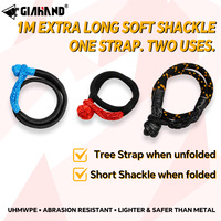 Sangle de récupération souple OEM en UHMWPE synthétique de 3 pieds avec manchon pour auto-récupération 4x4 tout-terrain pour camion, UTV, VTT