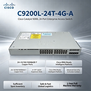 Cisco Switch Catalyst 9200 Series de 24 puertos Gigabit Ethernet 4X1G Ventaja DE LA RED SFP de enlace ascendente de la <span class=keywords><strong>serie</strong></span> 1, 2, 1 unidad - Product Image 1