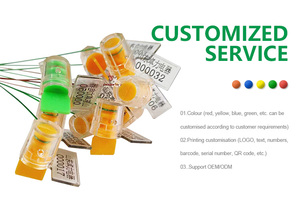 ZL-F016 giả mạo bằng chứng bảo mật cao PC + ABS nhựa con dấu trong suốt Xoắn Đồng hồ điện an ninh con dấu - Product Image 4