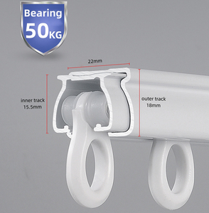 Trung Quốc Nhà máy phong cách mới nhôm Kính thiên văn tắm Rèm đường sắt - Product Image 4