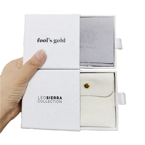 Boîte à <span class=keywords><strong>bijoux</strong></span> écologique sur mesure, emballage de boîte à <span class=keywords><strong>bijoux</strong></span>, pochettes en daim pour <span class=keywords><strong>bijoux</strong></span> avec logo pour bracelet, boucles d'oreilles, collier - Product Image 1