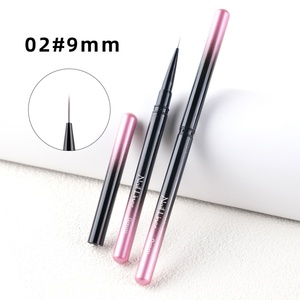 Nouvelle conception de pinceau à gel personnalisé pour ongles, manche dégradé, pinceau 3D pour nail art, ensemble de pinceaux pour dessin de lignes sur les ongles - Product Image 6