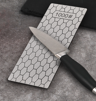 Bonne qualité Double face diamant ensemble outil d'affûtage couteau pierre à aiguiser pierre à aiguiser pour cuisine à l'aide