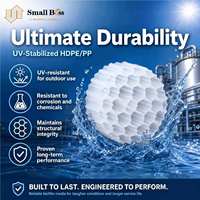 Medio Biológico MBBR de HDPE Virgen 100% de Grado Alimenticio para Piscifactorías, Acuicultura RAS, Reactor de Biopelícula de Lecho Móvil