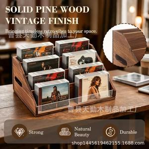 Wooden magazine <b>storage</b> basket, portable <b>photo</b> album, vinyl record, magazine collection <b>storage</b> <b>box</b>, record rack - Product Image 2