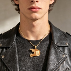 <span class=keywords><strong>Collier</strong></span> personnalisé en tungstène pour <span class=keywords><strong>casque</strong></span> de <span class=keywords><strong>moto</strong></span> numérique, pendentif croix, bijoux unisexe, vente en gros - Meilleure vente - Product Image 2