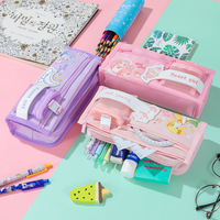 Sacs à crayons personnalisés, grande capacité, nouvelle trousse à crayons multifonctionnelle pour femmes, trousse à crayons en maille mignonne pour étudiants, vente en gros de trousses à crayons