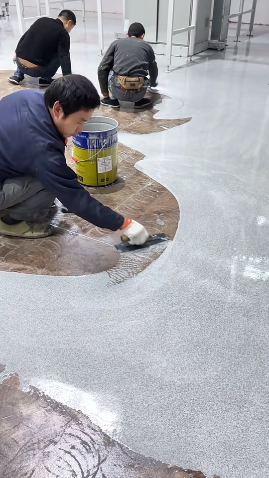 Solvent Free Anti Abrasion Epoxy Color Sand Self Leveling Floor Paint ...