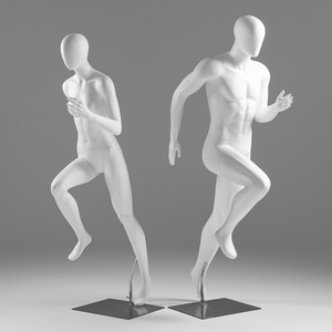 ホットセール中のグラスファイバー製ランニングポーズ筋肉質全身男性女性スポーツマネキン（頭部付き、アスレチックウェア展示用） - Product Image 3