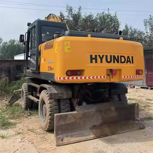 Excavadora de ruedas Hyundai 210W-7 210W-9 usada en Corea Original de segunda mano de 21 toneladas en buenas condiciones de trabajo a la venta - Product Image 2