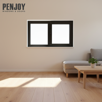 Fenêtre coulissante à battant PENJOY, fabrication directe d'usine, profil en alliage d'aluminium 6063-T5, double vitrage, isolation thermique, étanche, maison moderne