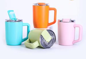 Taza de Café Irrompible de Acero Inoxidable de 15 oz, Doble Pared Aislada con Tapa para Cafetería - Product Image 6