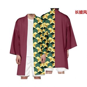 32 Estilos de Camisetas de Anime para Hombre, Demon Slayer, Kamado Nezuko, Kanroji Mitsuri, Ropa Yukata, Haori, Kimono, Capa Larga - Product Image 6
