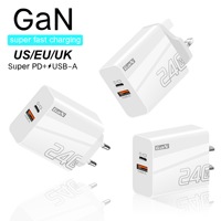 Chargeur multi-ports 240W USB + Type C 240W avec lumière, tête de charge Gan pour iPhone 16 15 17 Pro Max, adaptateur Xiaomi Samsung