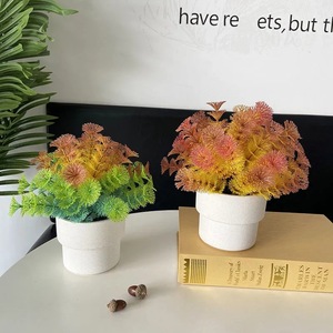 Plantes vertes artificielles Fuyu Collection, 23 cm, en plastique, décoration intérieure, ornement pour salon. - Product Image 4