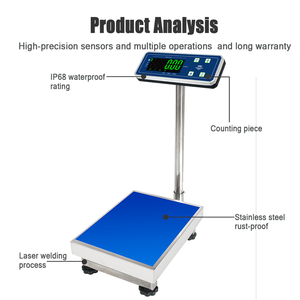 HUGEST Digitale Plattform waage aus Edelstahl Wasserdicht 300*400mm Reichweite 30kg-150kg Achs waage - Product Image 2