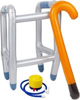 Canne gonflable en PVC écologique, canne amusante pour marcher, costume de vieil homme, accessoires pour la vieillesse, blagues, fête et cadeau