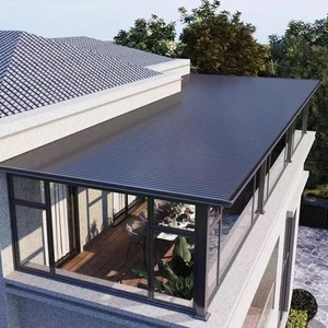 Pergola de jardin en aluminium imperméable, abri de voiture, pergola isolée, panneaux sandwich en aluminium double couche, panneaux en PU PVC, pavillon - Product Image 3