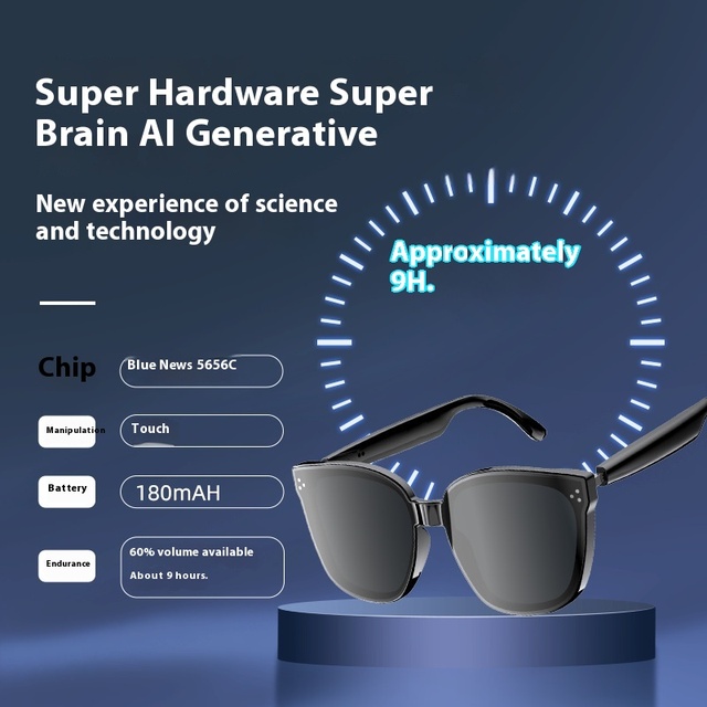 AI Artificial Intelligence Translation for Bluetooth Headset Glasses Integrated Classy Anti-Uv Sunglasses Fashion Smart Glasses