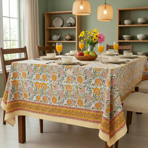 High Quality Classic Style Floral Printed Cotton Linen <b>Tablecloth</b> Rectangle Pastoral Style Washable Home Decor In Wholesale - Product Image 3