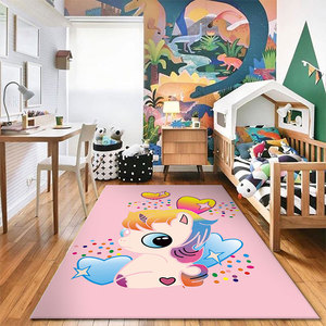 Alfombras de área de diseño de dibujos animados personalizados con logotipo 3D impreso suave tejido Kitty Runner alfombras lavables y alfombras para dormitorios de sala de estar - Product Image 3