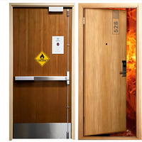   Porte coupe-feu certifiée pour hôtels et appartements, prix usine, résistance au feu 30, 60, 90 minutes, en bois massif avec finition de surface