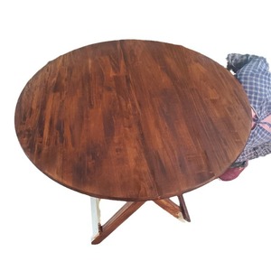Tablero de Mesa de Madera de Pino 75*75*2.0, Mesa Plegable Redonda para Exteriores, Tablas de Madera Maciza, Origen Shandong BH-266 - Product Image 2