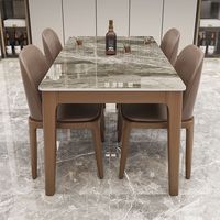 Nouvelle table industrielle moderne de restaurant de cuisine de marbre en bois d'intérieur d'extérieur d'hôtel de conception