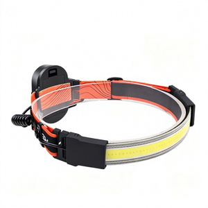 Linterna frontal COB recargable con batería de polímero, compatible con pilas AAA, para camping y seguridad, disponible a nivel global. - Product Image 4