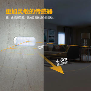 Veilleuse intelligente rechargeable T008 avec capteur, rectangulaire, alimentation USB, pour cuisine, armoire, chevet, usage domestique - Product Image 3