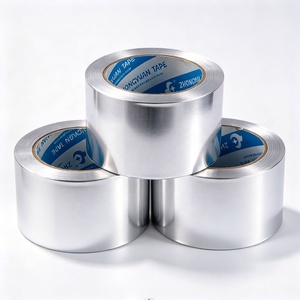 Silver Aluminum Foil Tape With Acrylic Glue for Ventilation Pipe Wrapping and Moisture Barrier Sealing - Product Image 4