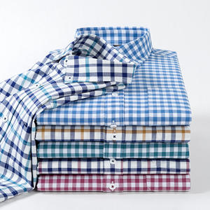 Camisa Oxford a Cuadros de <span class=keywords><strong>Manga</strong></span> <span class=keywords><strong>Corta</strong></span> para <span class=keywords><strong>Hombre</strong></span> Jiana, 100% Algodón, Cuello con Botones, Cierre de un Solo Botón, Transpirable, Impermeable, Primavera, Talla <span class=keywords><strong>XXL</strong></span> - Product Image 2