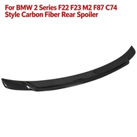 Aileron arrière en fibre de carbone style C74, noir brillant, pour BMW Série 2 F22 F23 M2 F87