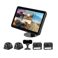 AI Monitor sistem Mobil Multi saluran, Monitor Multi saluran 1080P 10.1 inci, sistem Mobil DVR deteksi titik buta untuk deteksi pejalan kaki kendaraan