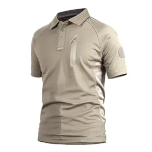 Respirant vert manches courtes extérieur été T-shirt à séchage rapide Polo tactique T-shirt à manches courtes pour hommes