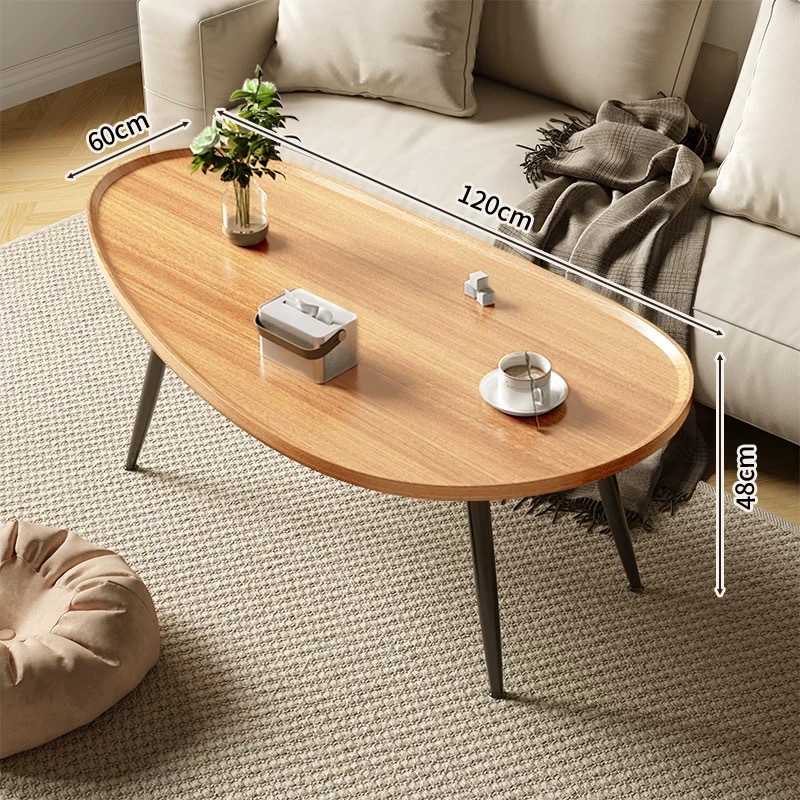 Natural wood color, 120*60*48CM [Carbon 4 steel legs]
