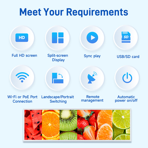 MinewTag Pantalla LCD de 37.6 Pulgadas para Interiores, Barra Extensible para Exhibición en Pared, Reproductor de Publicidad Interior, Pantalla LCD Estirada para Negocios - Product Image 5