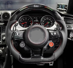 Sợi Carbon dẫn tay lái cho VW Golf <span class=keywords><strong>GTI</strong></span> MK7 mk7.5 2015 2020 phẳng dưới đua phong cách nâng cấp - Product Image 1