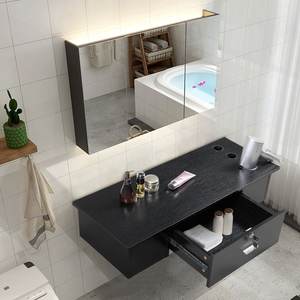 Shouguang Easy Elegant Compact Design Black Single Draw Wide Spread Work Surface <strong>Beutify</strong> Salon Floating Desk Modern - Product Image 3