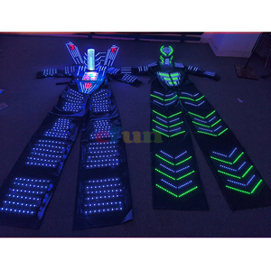 Efun Costume de <span class=keywords><strong>Robot</strong></span> Lumineux Led pour Halloween Casque Lumineux <span class=keywords><strong>Danseur</strong></span> Costume de <span class=keywords><strong>Robot</strong></span> Lumineux pour Fête DJ Disco Discothèque - Product Image 4
