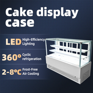 Vitrina Refrigerada Comercial de Acero Inoxidable para Pasteles, con Puerta de Vidrio y Estantes Ajustables, para Cafeterías y Supermercados - Product Image 3