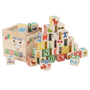 Set di Costruzioni in Legno da 27 Pezzi con Lettere ABC, Numeri e Animali - Giocattolo Educativo per Bambini e Bambine - Product Image 4