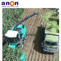Moissonneuse-batteuse-tracteur Anon Five pour la récolte et la transformation en poudre de tiges de sorgho en ensilage